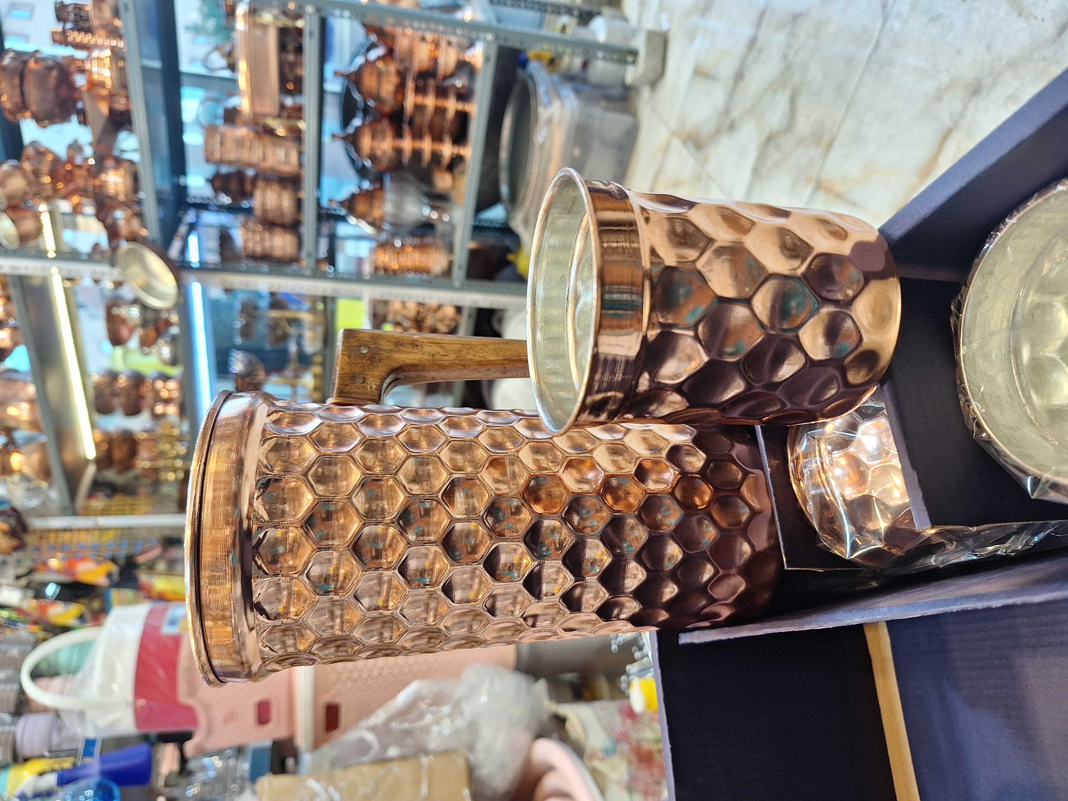 ست پارچ و لیوان مسی سه بعدی